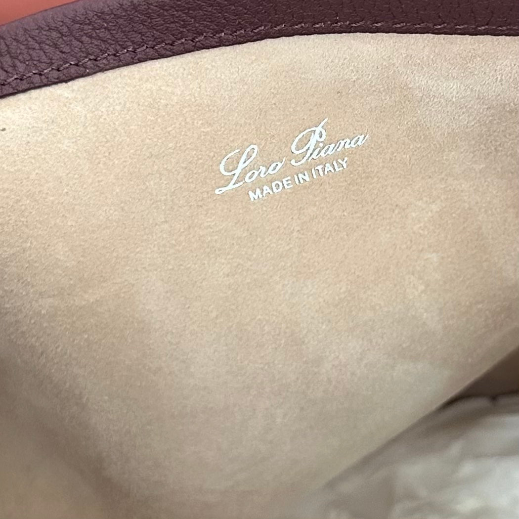 SMALL 21 BALE BAG IN SANGRIA PURPLE GRAINED CALFSKIN WITH GOLD HARDWARE