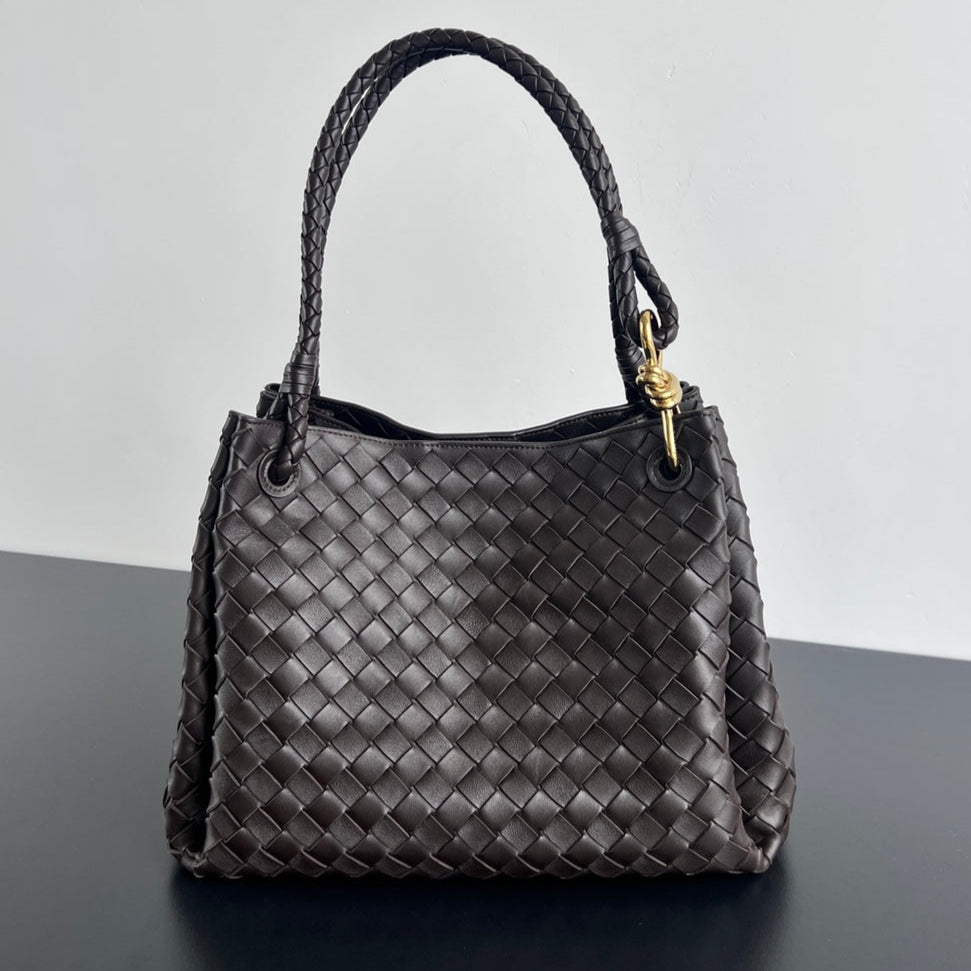 BV Intrecciato 30cm Bag Chocolate Leather 532251