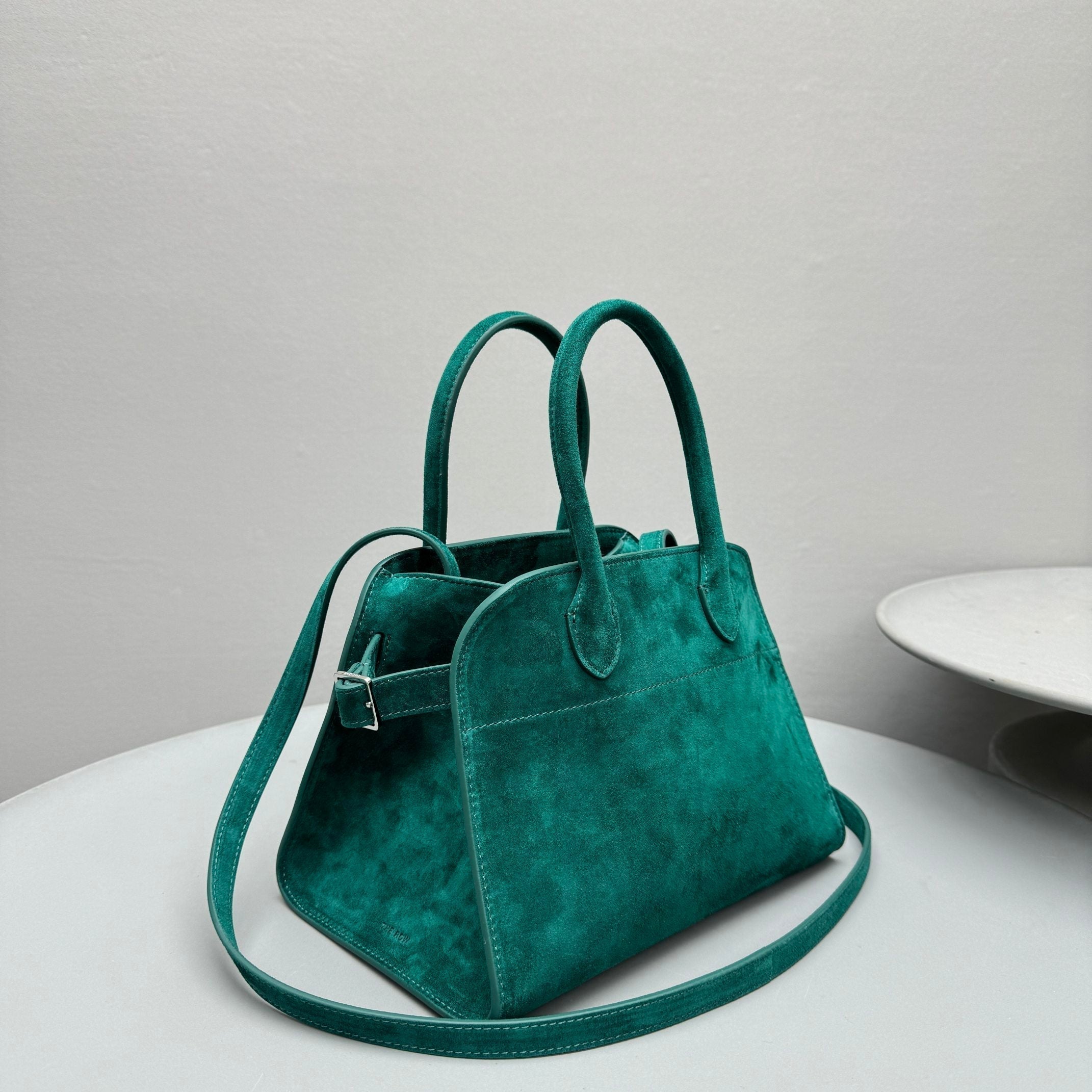 The Row Margaux 10 26cm Tote Bag In Suede