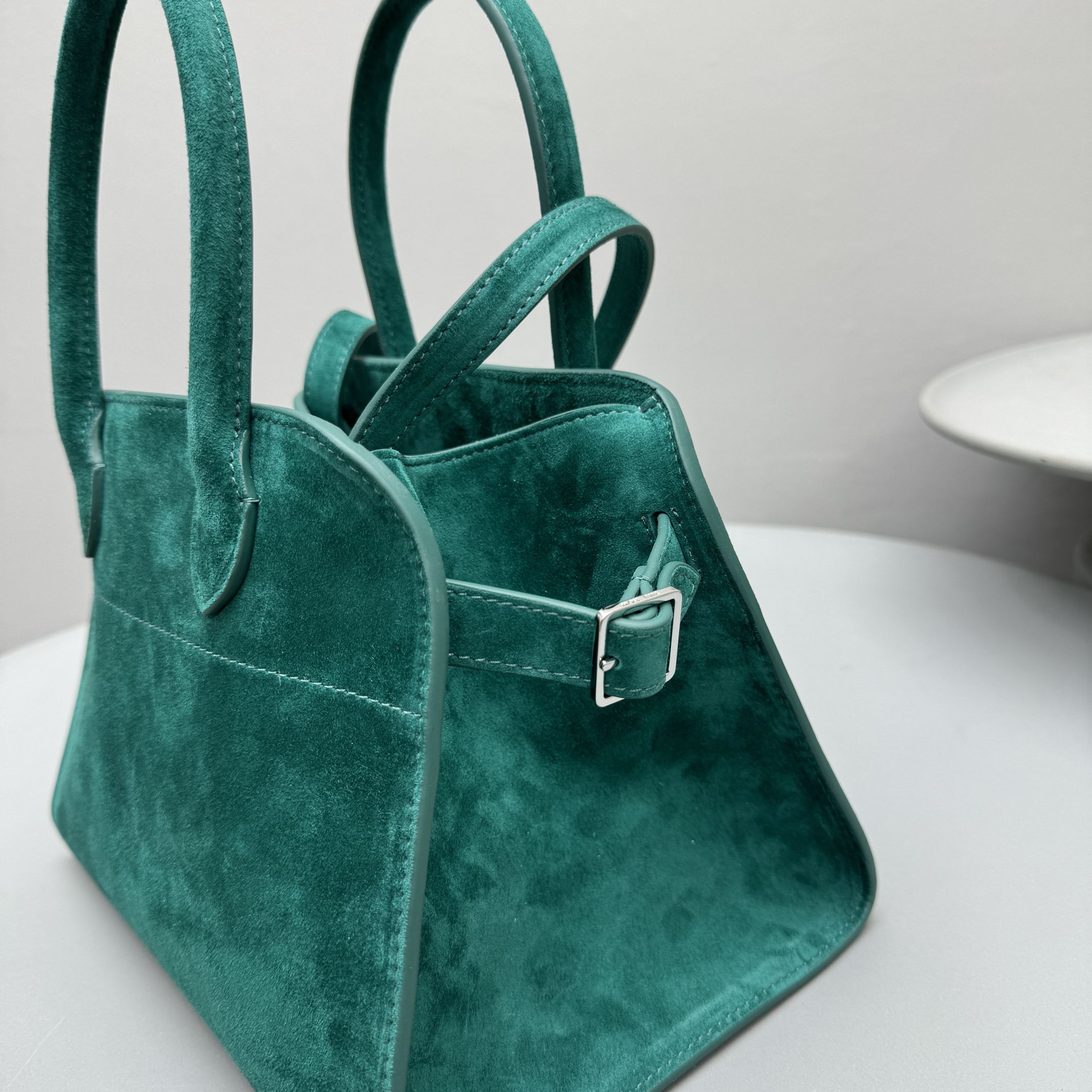 The Row Margaux 10 26cm Tote Bag In Suede