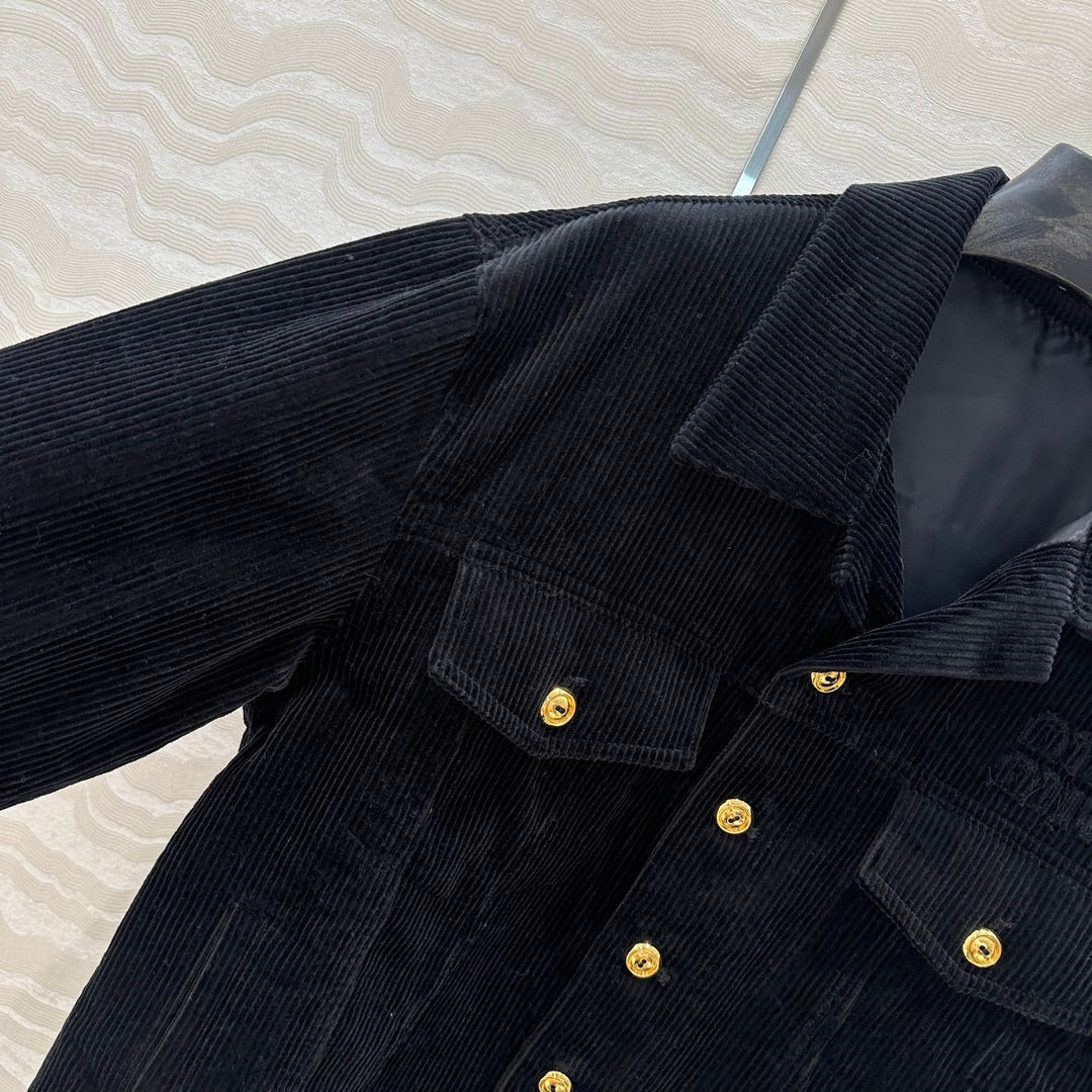 Miu Miu Corduroy Jacket Black Cotton