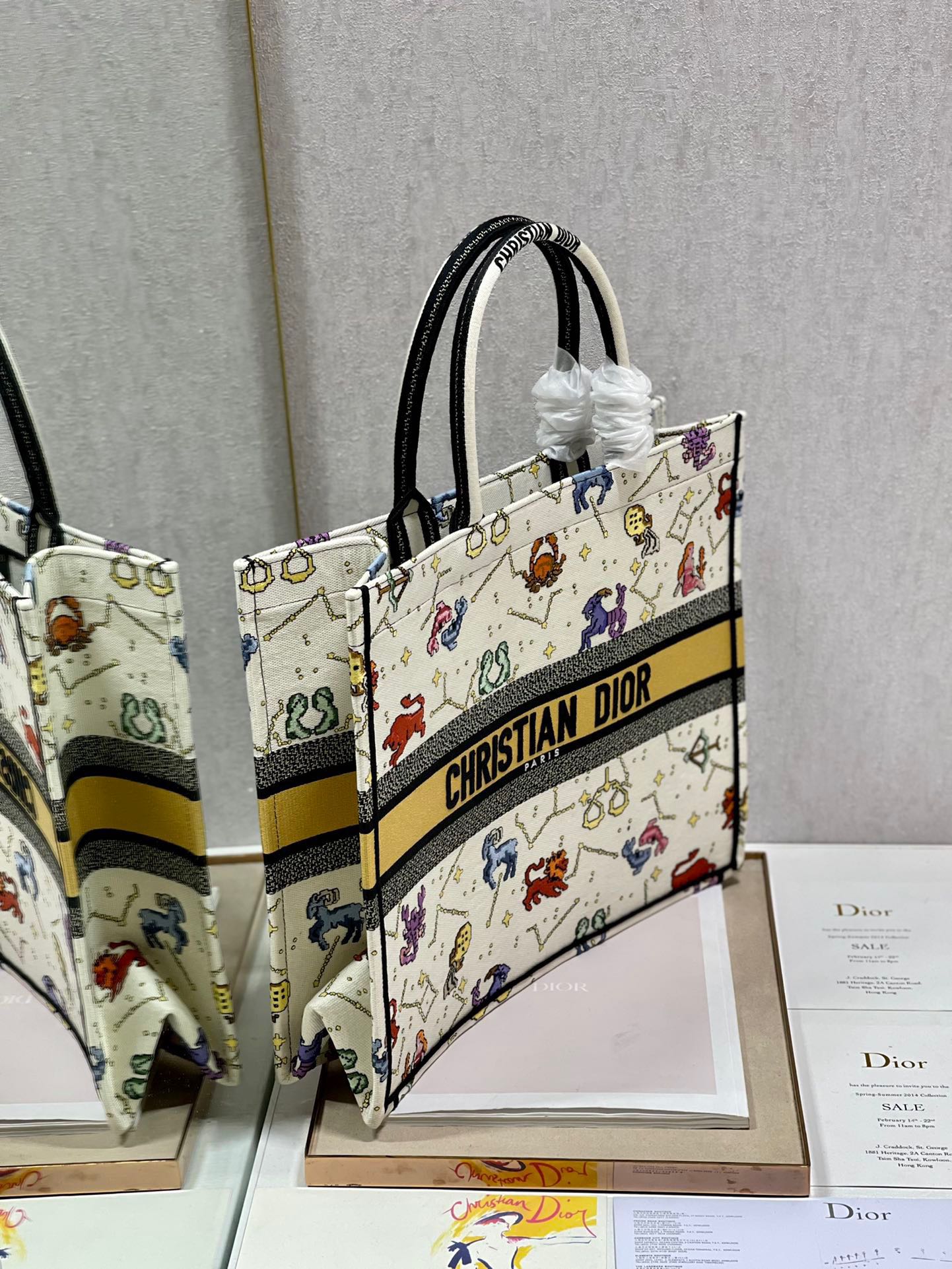 CD Colorful Twelve Constellations Book Tote 42cm Bag Canvas 336606