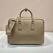BRIEFCASE 40 IN DRIED MOSS GRAINED CALFSKIN