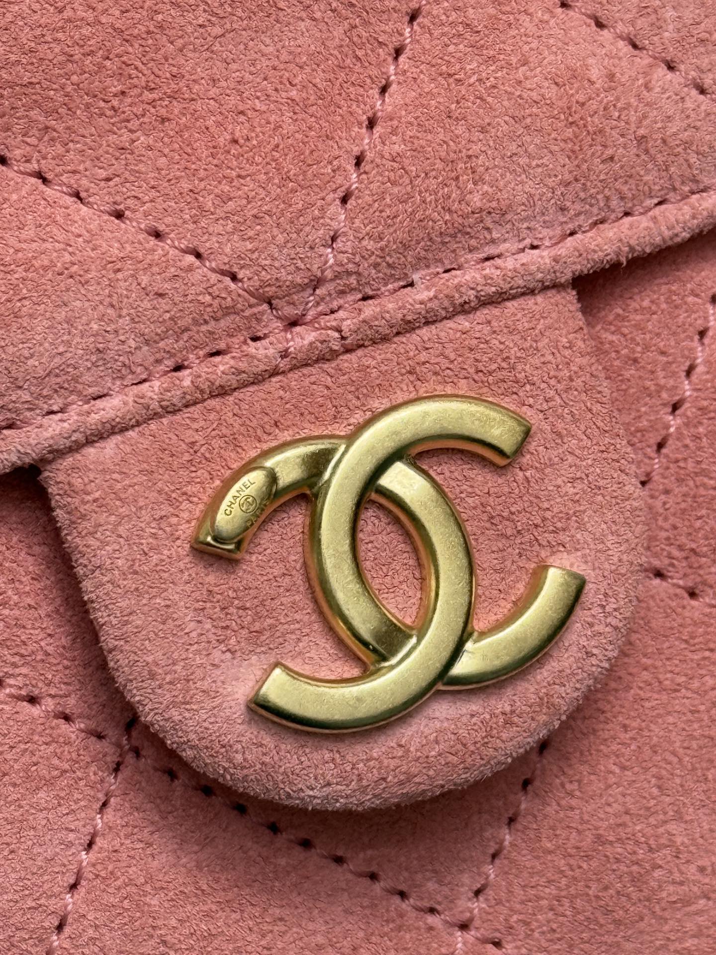 Chanel 2026 Hobo Bag 22cm Pink Suede