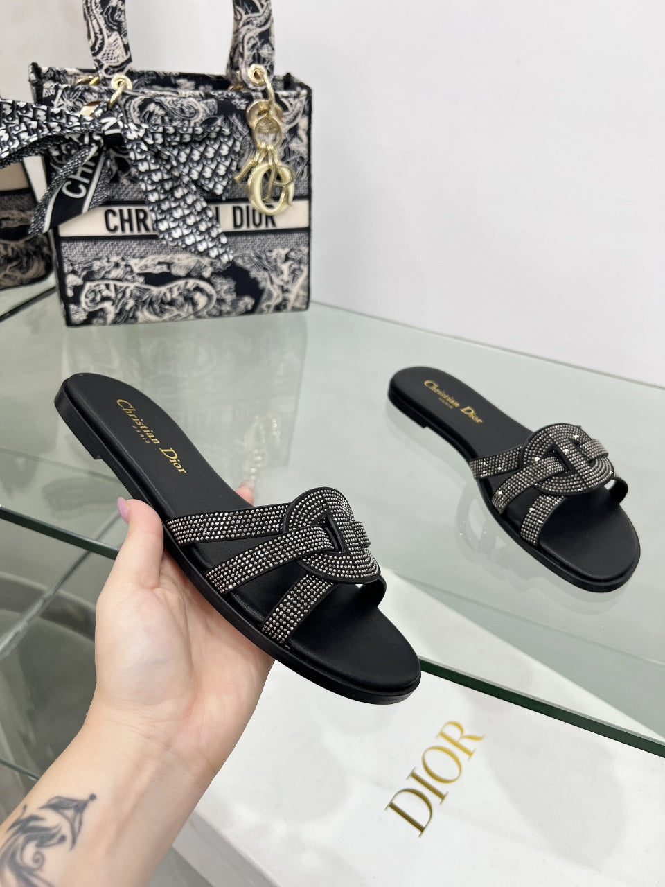 Dior 2026 D-Club Slide Sandal Cowhide 927362