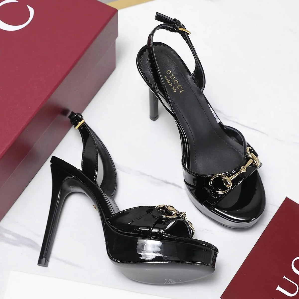 Gucci 2026 Donna Platform Sandal 120mm Leather 973321