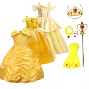 Princess Dresses Girls Belle Costume - Perfect for Party Christmas Birthday