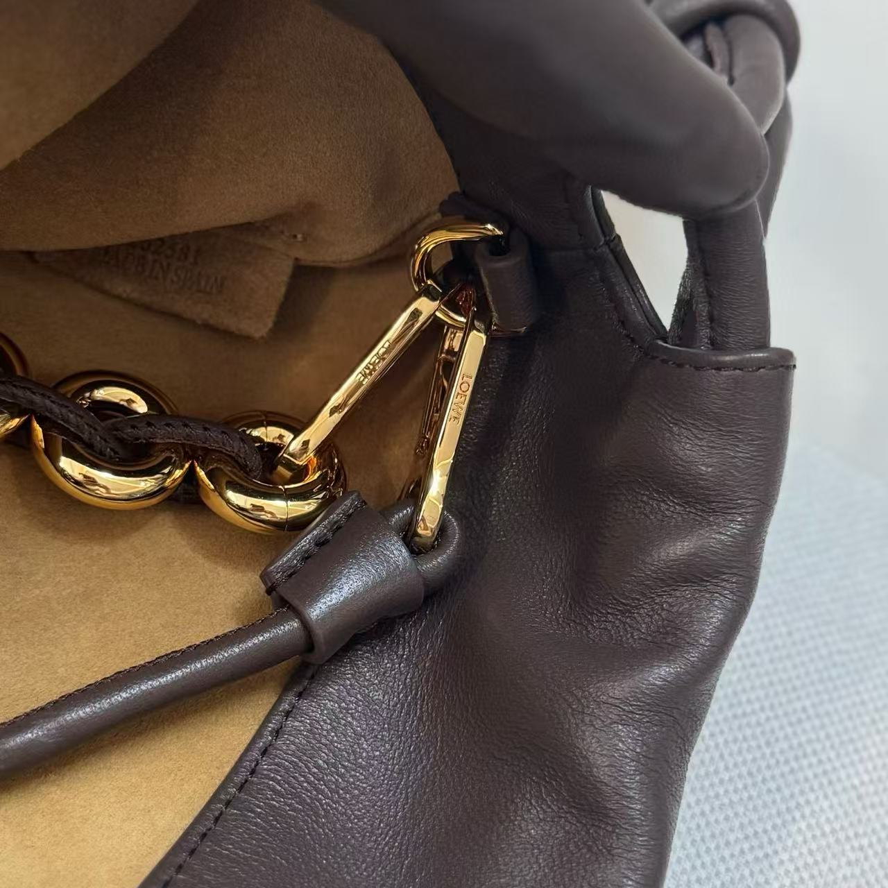 Loewe Flamenco Purse 41 Bag Dark Brown Nappa Lambskin