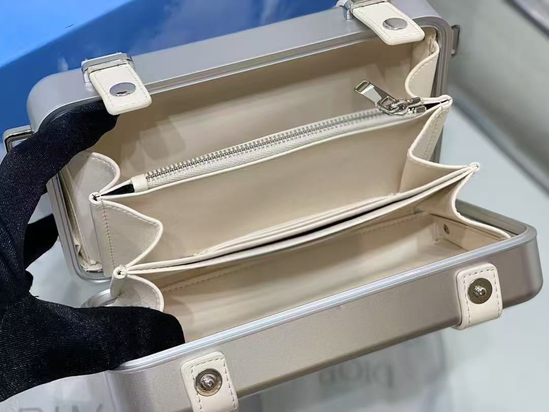 Rimowa x Dior Personal Cross-body Bag Silver Aluminum