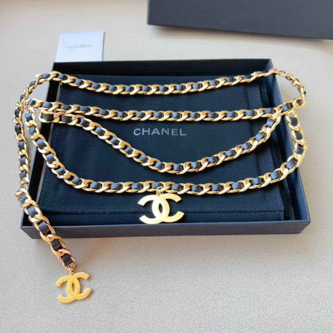 Chanel Chain Belt Metallic Leather