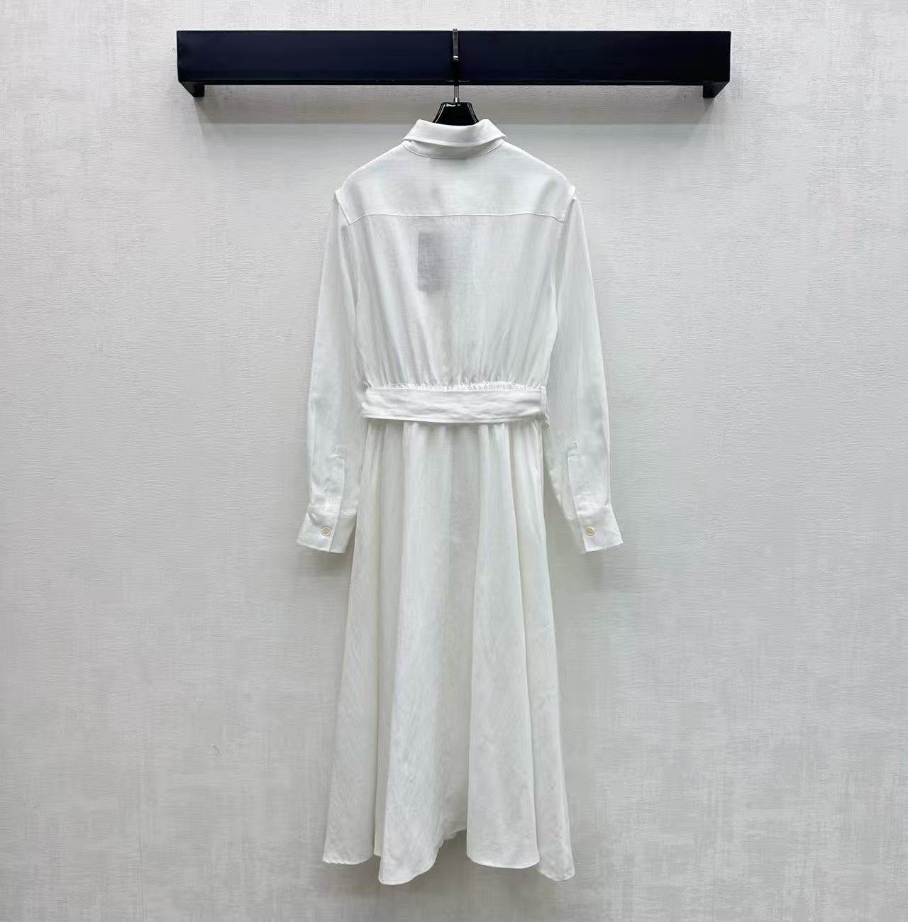 Loro Piana 2026 Shirt Dress White Cotton