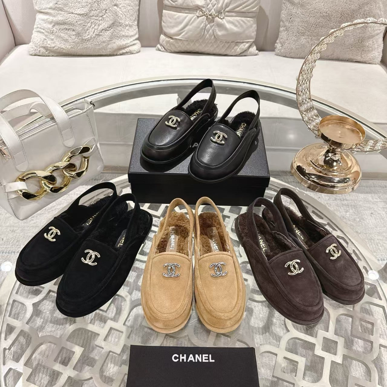 Chanel 2026 Loafer Suede Lambskin Fur 356382