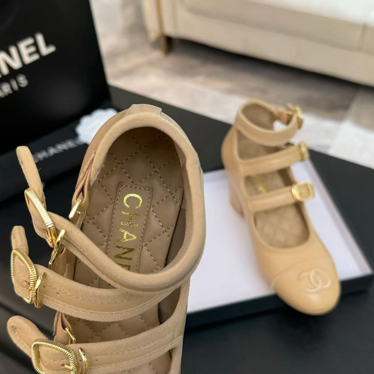 Chanel 2026 Buckle Straps Pump 70mm Sheepskin