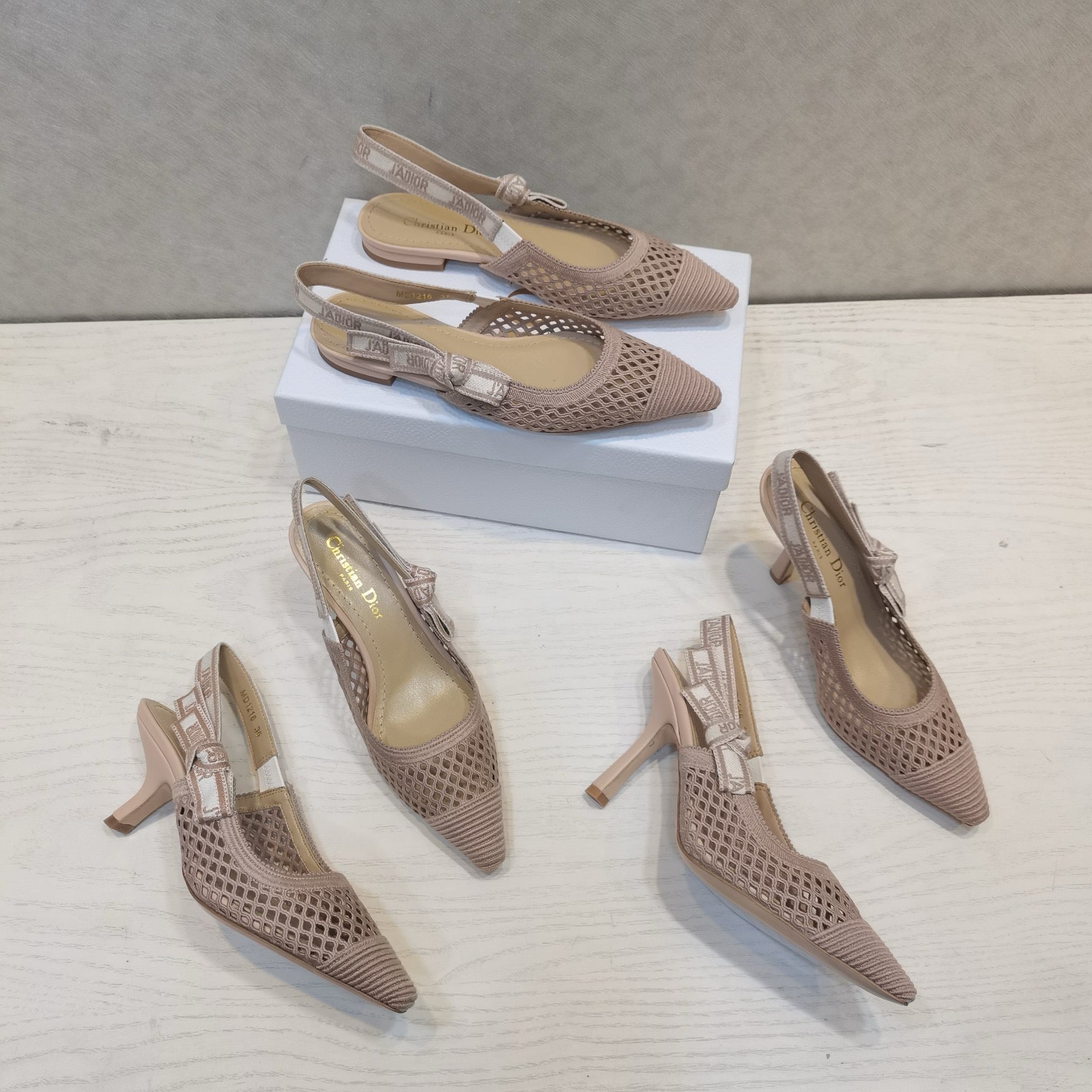 CD 25 J'Adior Slingback Heel Mesh and Leather 237890
