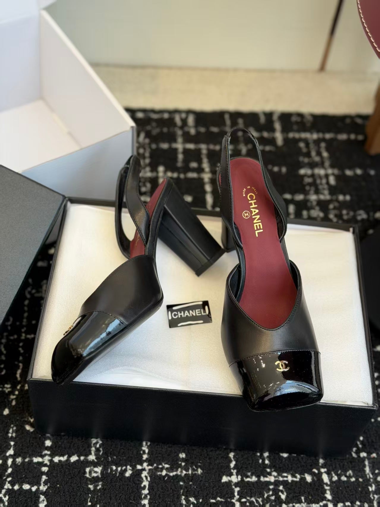 Chanel 2026 Square Toe Slingback Leather