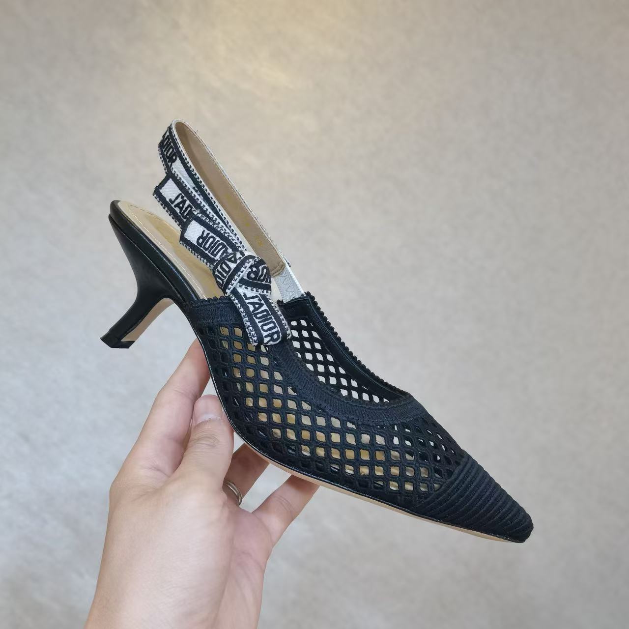 CD 25 J'Adior Slingback Heel Mesh and Leather 237890