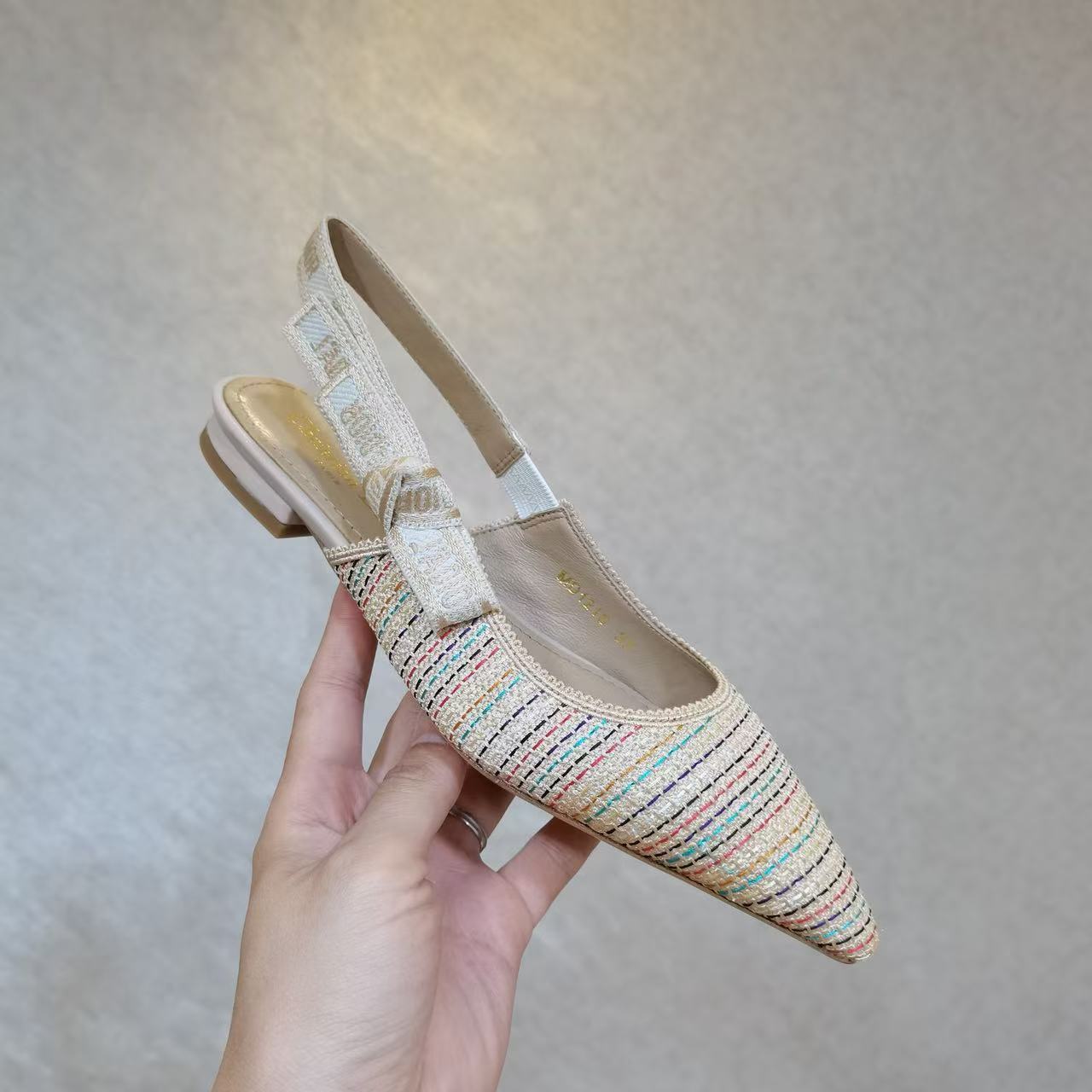 CD 25 J'Adior Slingback Heel Mesh and Leather 237890