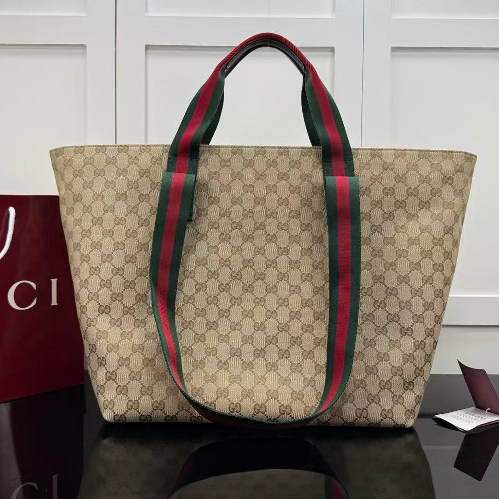 Gucci 2026 Tote Bag 36cm Sand Brown Canvas