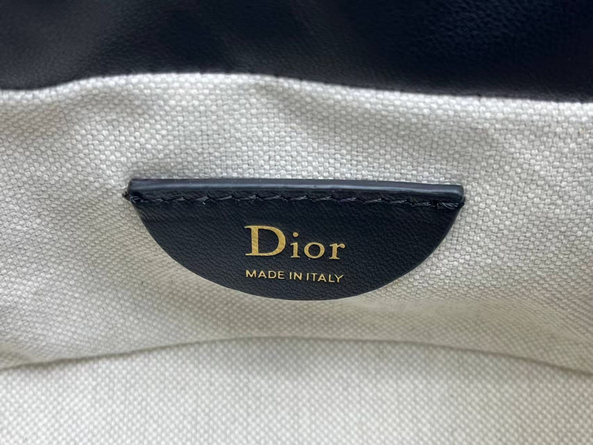 Dior 2026 Mini DiorTravel Bucket Bag 22cm Fabric Lambskin