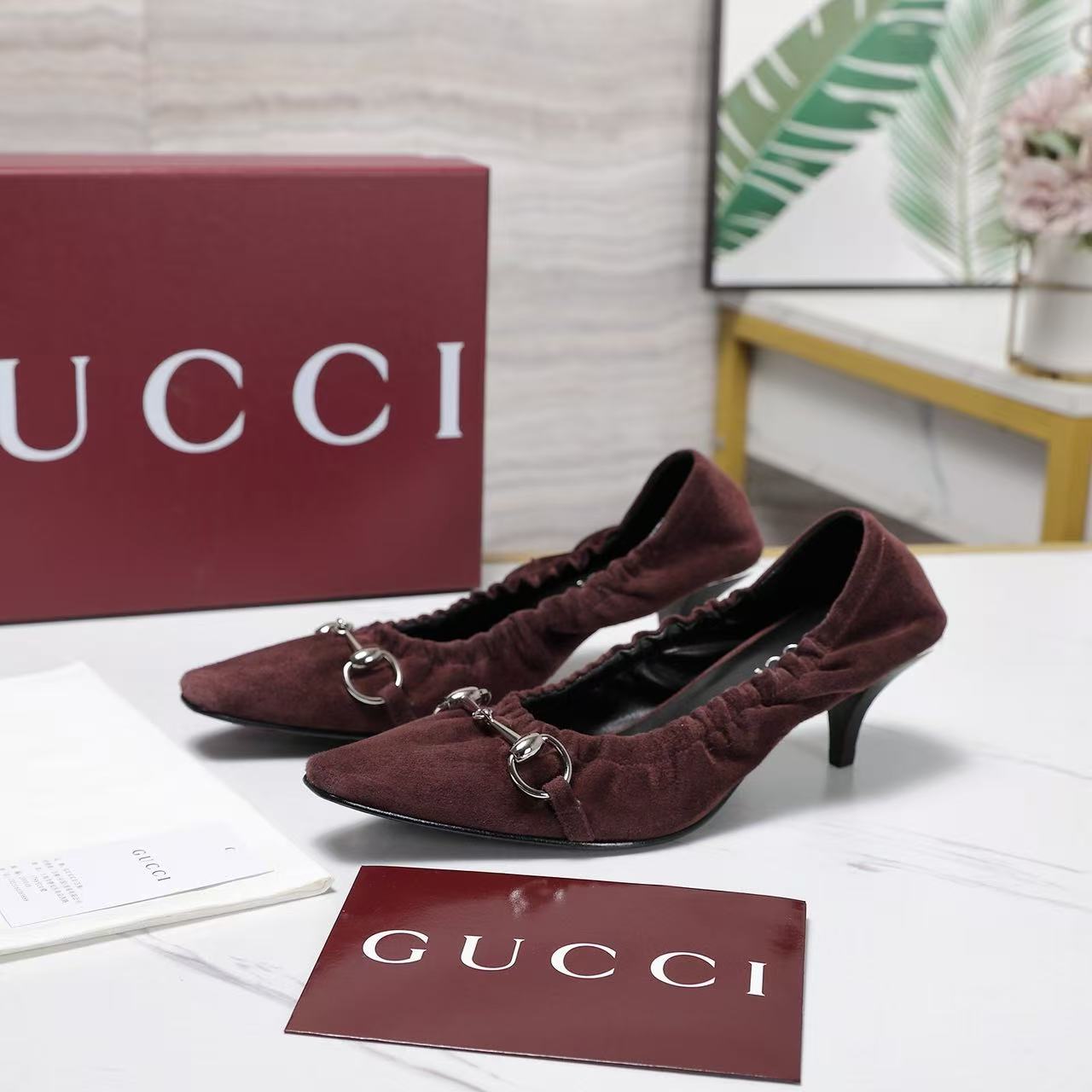 Gucci 2026 Vittoria Pump 55mm Suede Leather
