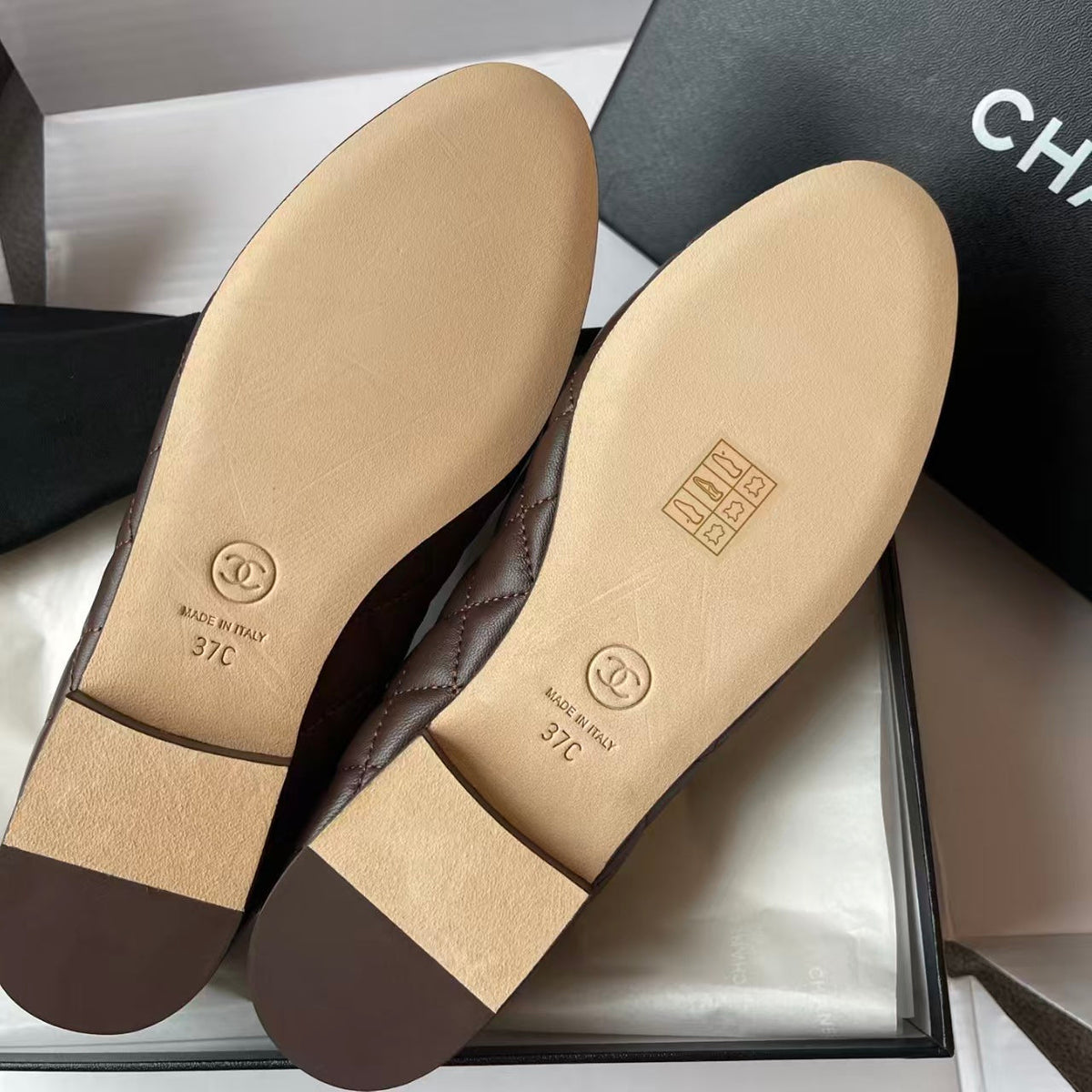 Chanel 2026 Shoe Brown Chocolate Suede Lambskin