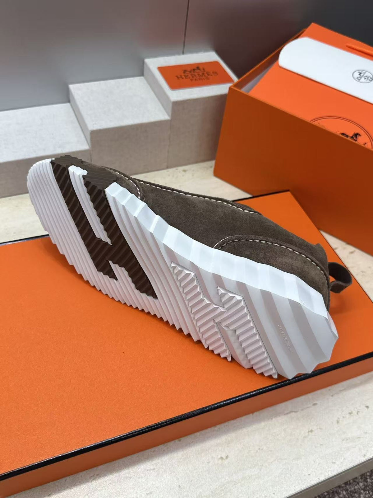 Hermes 2026 Next Sneaker Coffee Suede