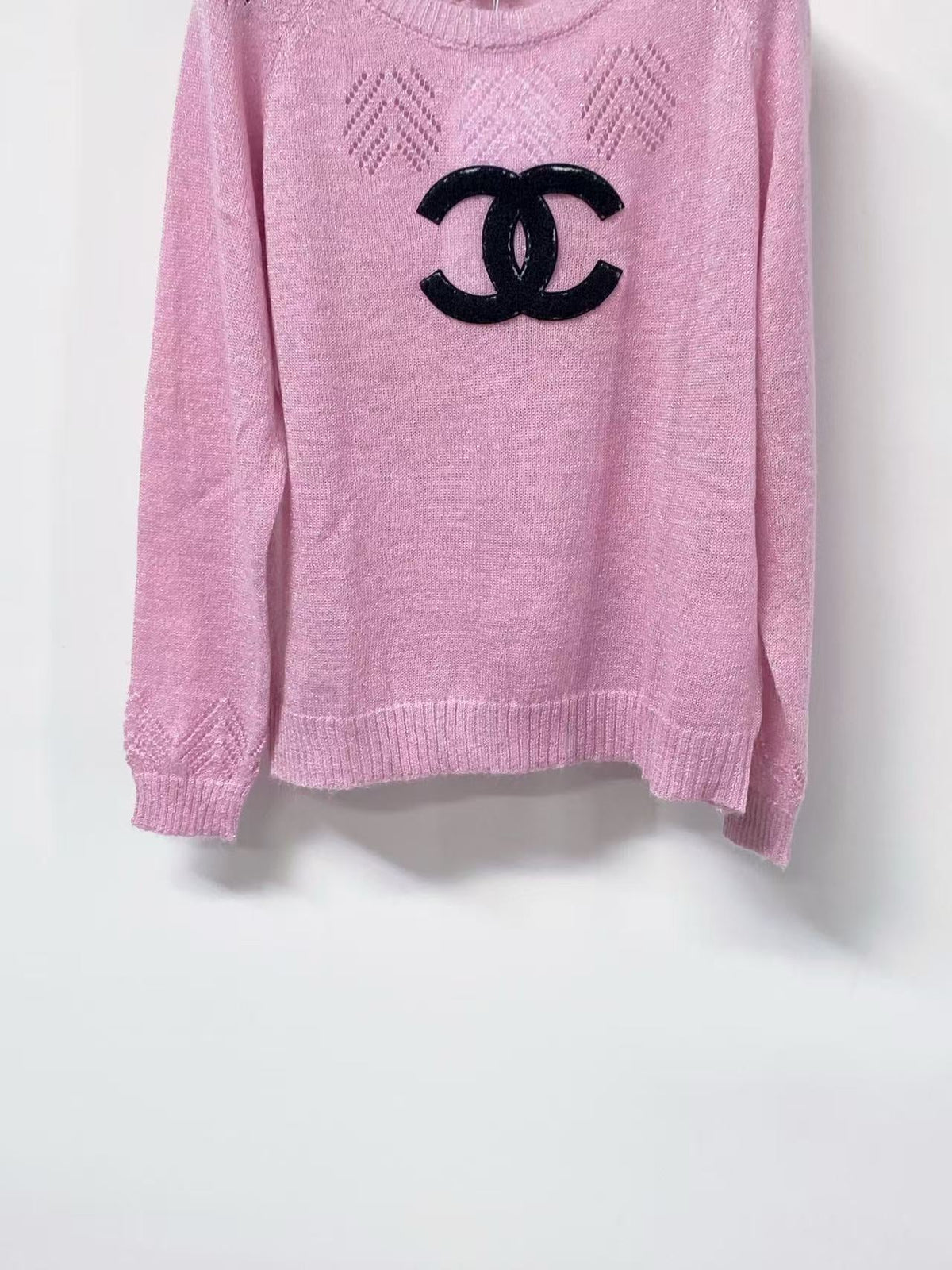 Chanel 2026 Long-Sleeved Sweater Pink Wool