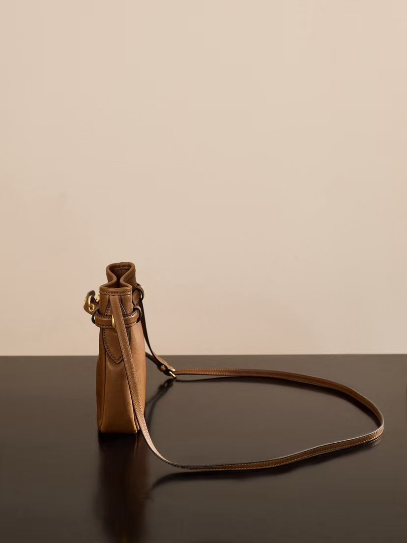 MiuMiu 2026 Pouch Bag 18cm Brown Nappa Leather