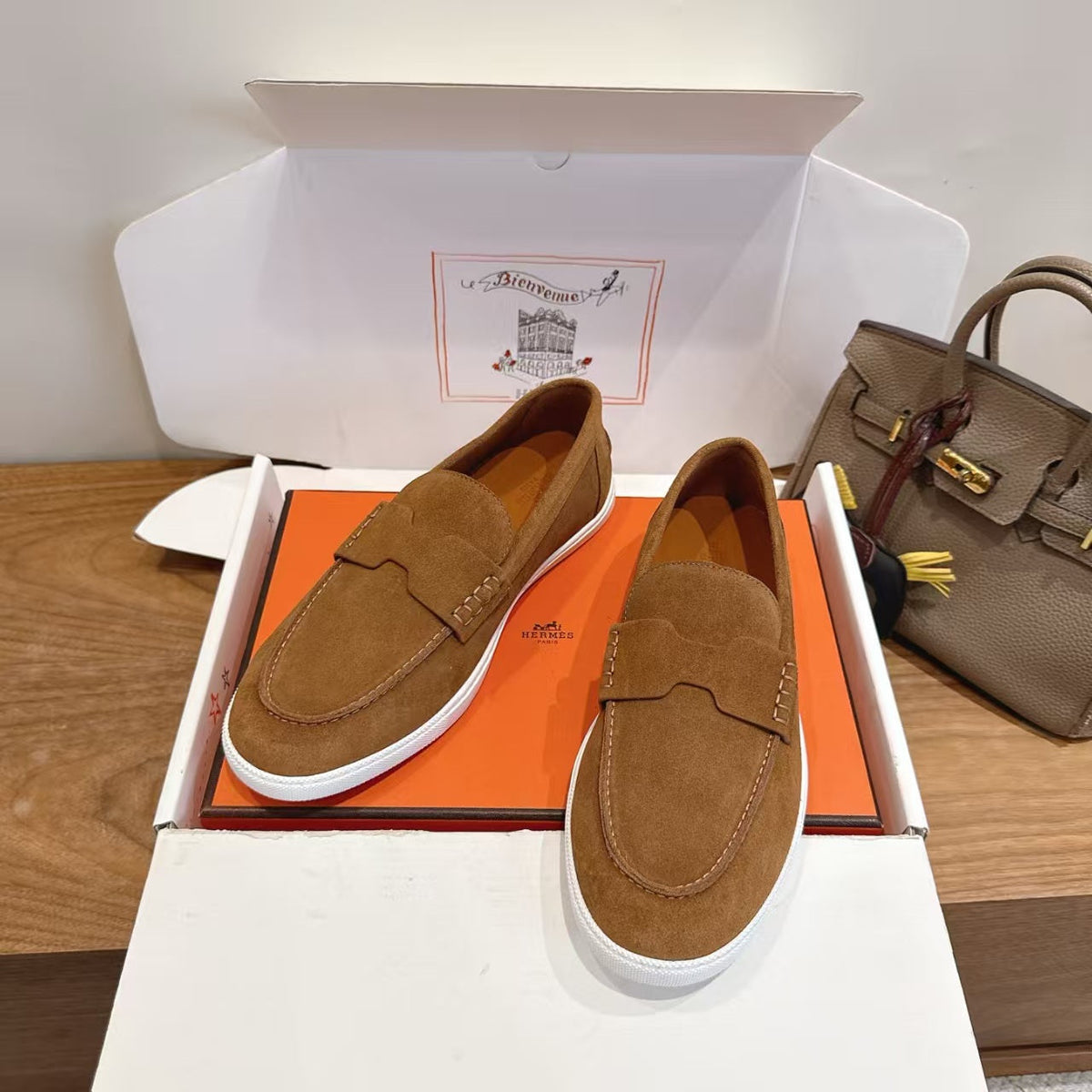 Hermes 2026 Job Loafers Suede 849203