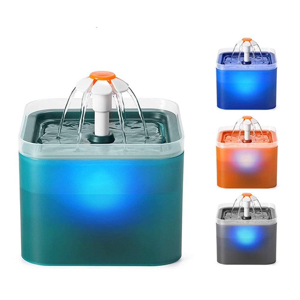 NIGHTY - Fontaine à eau automatique 2L avec éclairage LED
