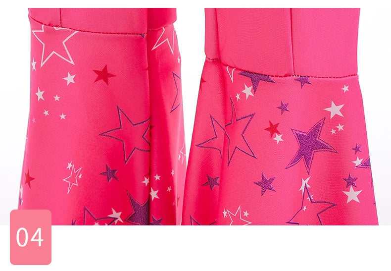 Barbie Pink Plaid Dress and Starry Pink Vest - Perfect for Birthday Party