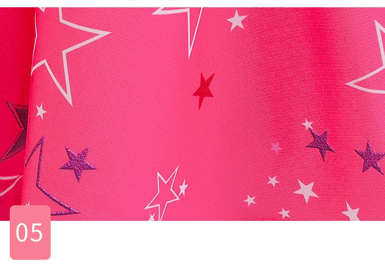 Barbie Pink Plaid Dress and Starry Pink Vest - Perfect for Birthday Party