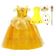 Belle Princess Dress Up Sleeveless Floral Children Party