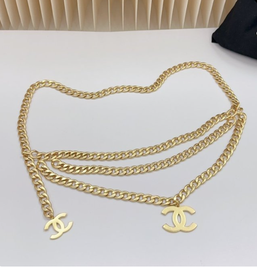 Chanel Chain Belt Metallic Leather