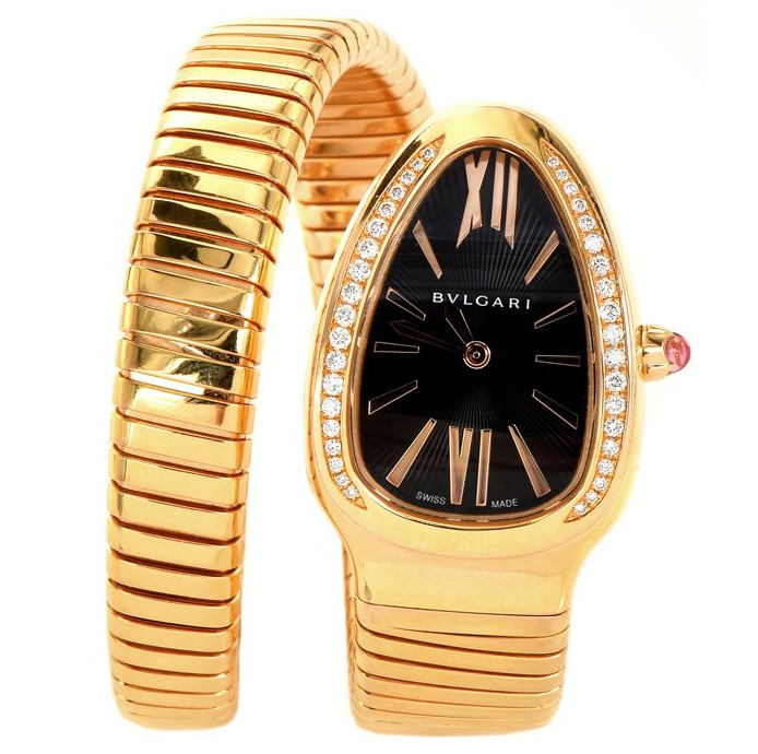 Bvlgari Serpenti Diamond Tubogas 35mm Ladies Yellow Gold Watch