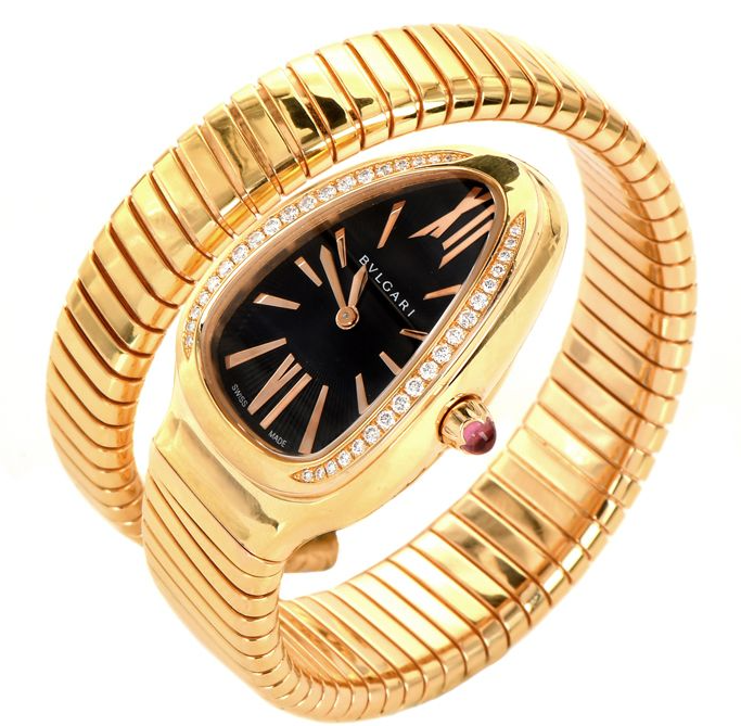 Bvlgari Serpenti Diamond Tubogas 35mm Ladies Yellow Gold Watch
