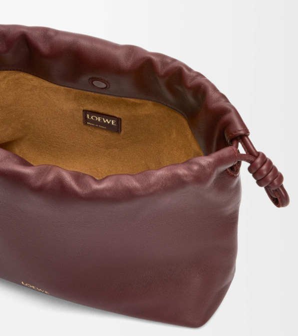 Loew Medium Flamenco Bag 30cm Dark Burgundy Lambskin