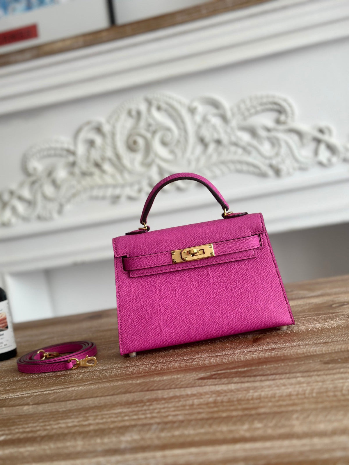 High-end Hermes 2026 Mini Kelly II 19cm Bag Epsom Leather 5
