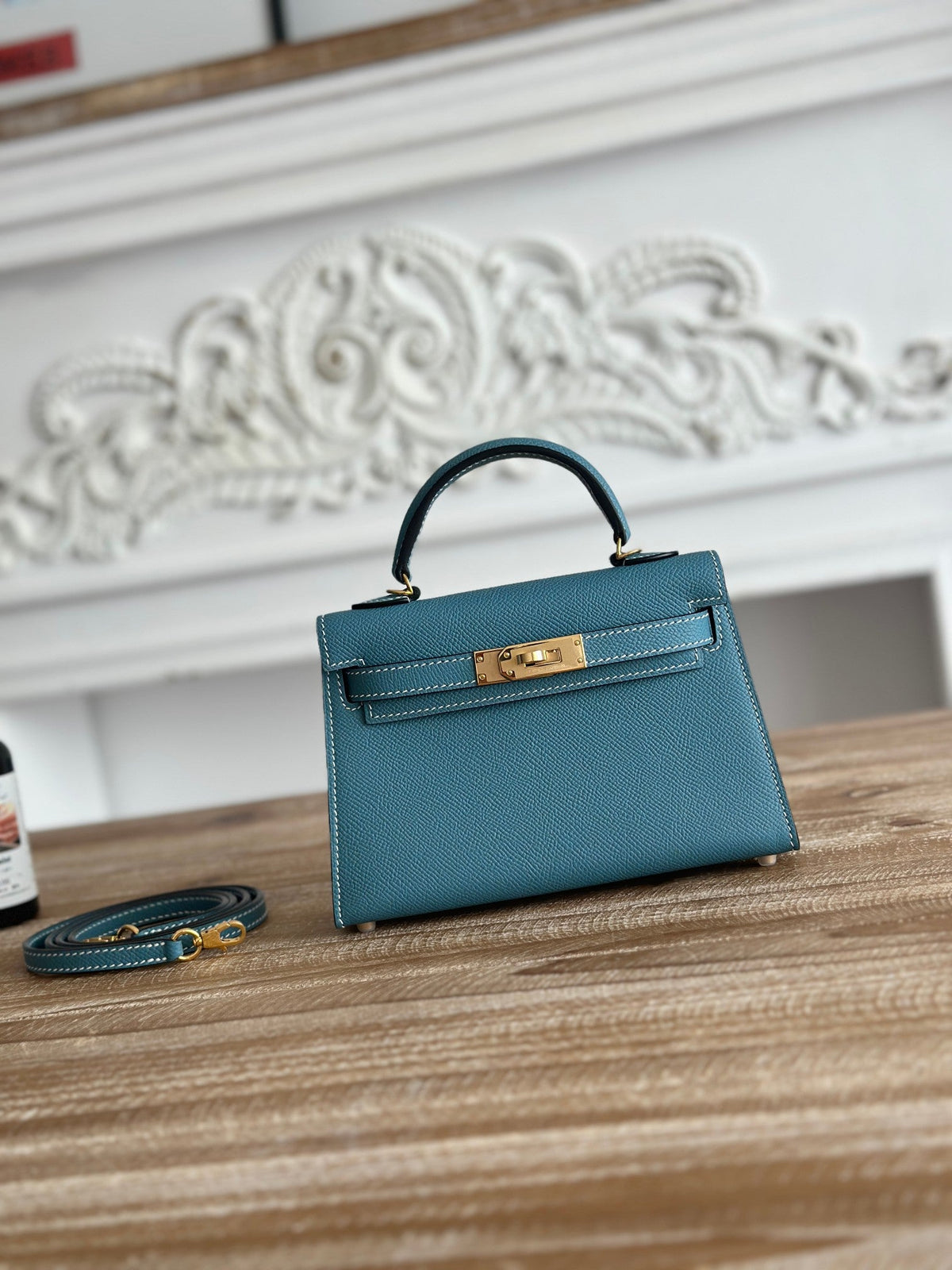 High-end Hermes 2026 Mini Kelly II 19cm Bag Epsom Leather 4