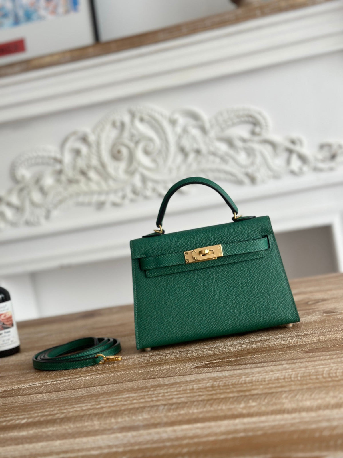 High-end Hermes 2026 Mini Kelly II 19cm Bag Epsom Leather 3