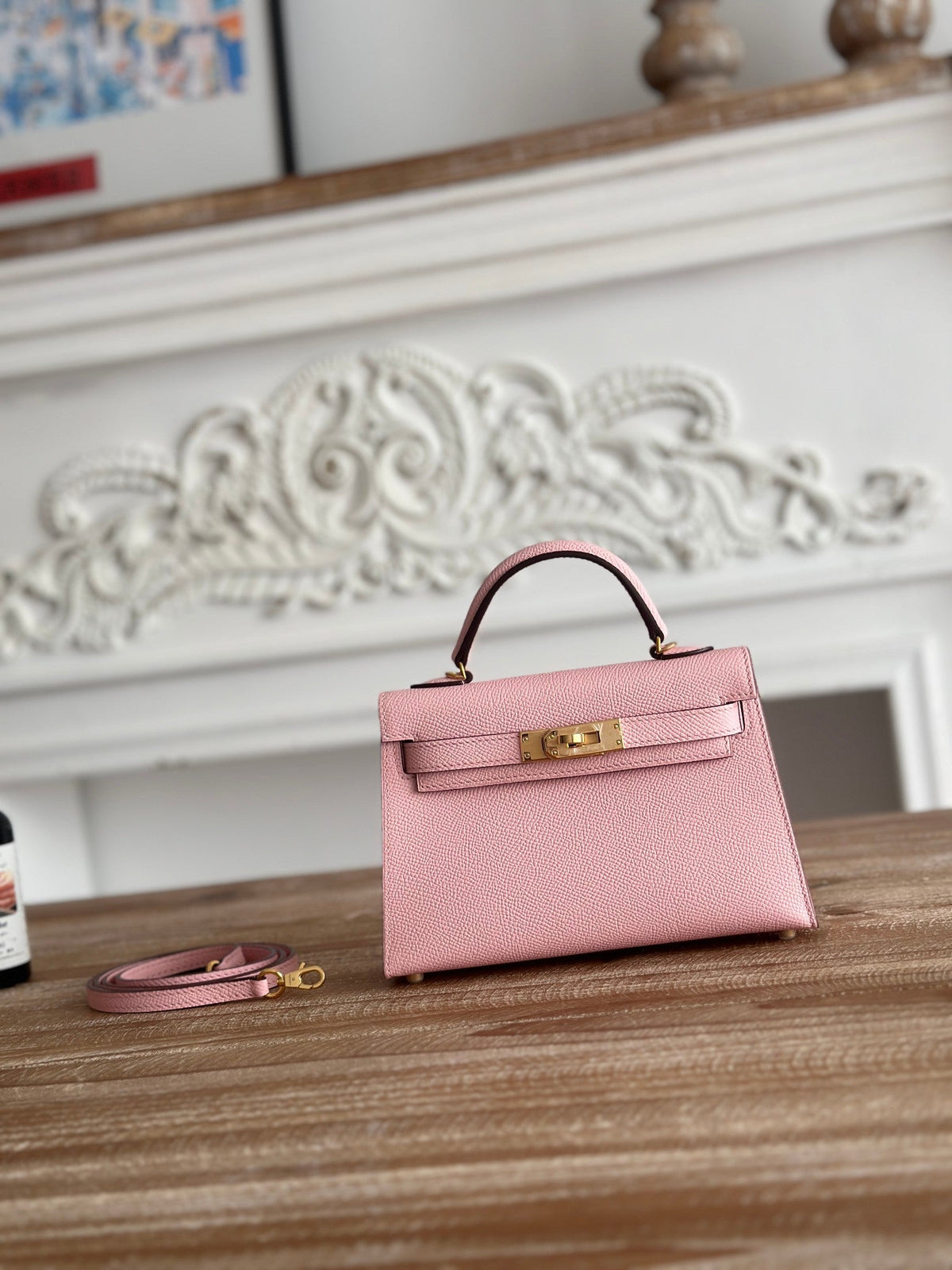High-end Hermes 2026 Mini Kelly II 19cm Bag Epsom Leather 3