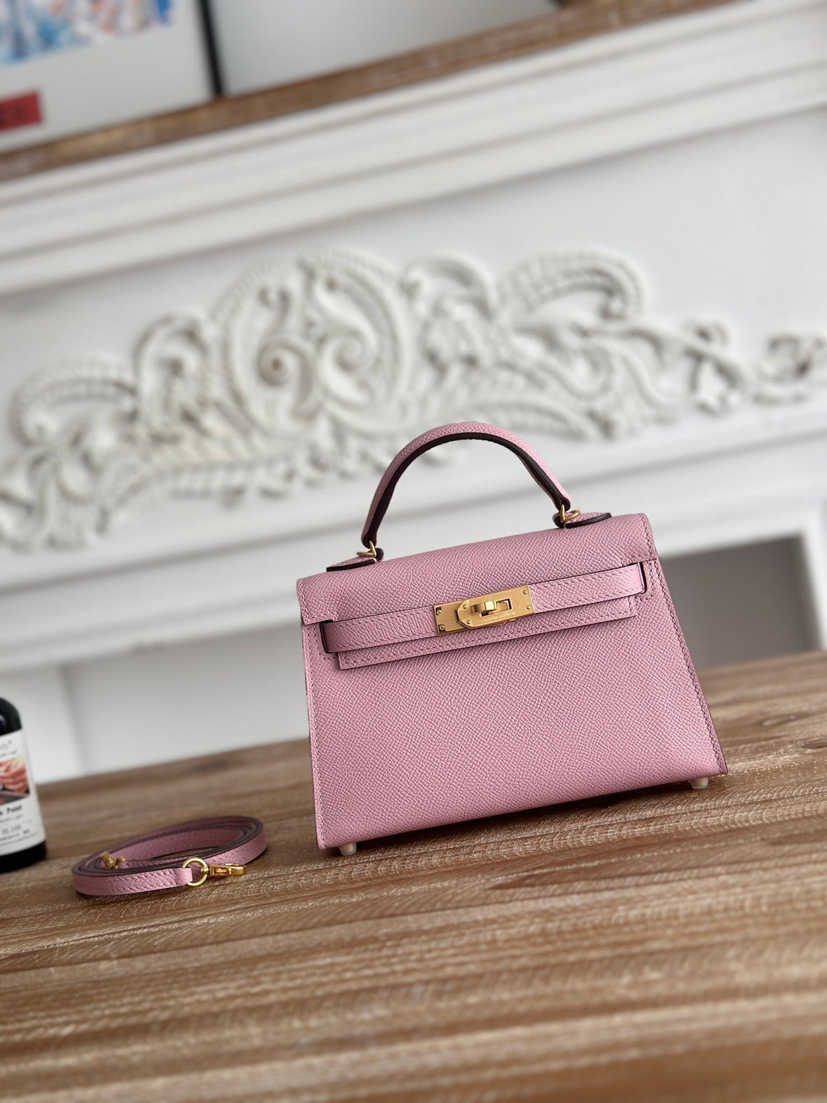 High-end Hermes 2026 Mini Kelly II 19cm Bag Epsom Leather 2