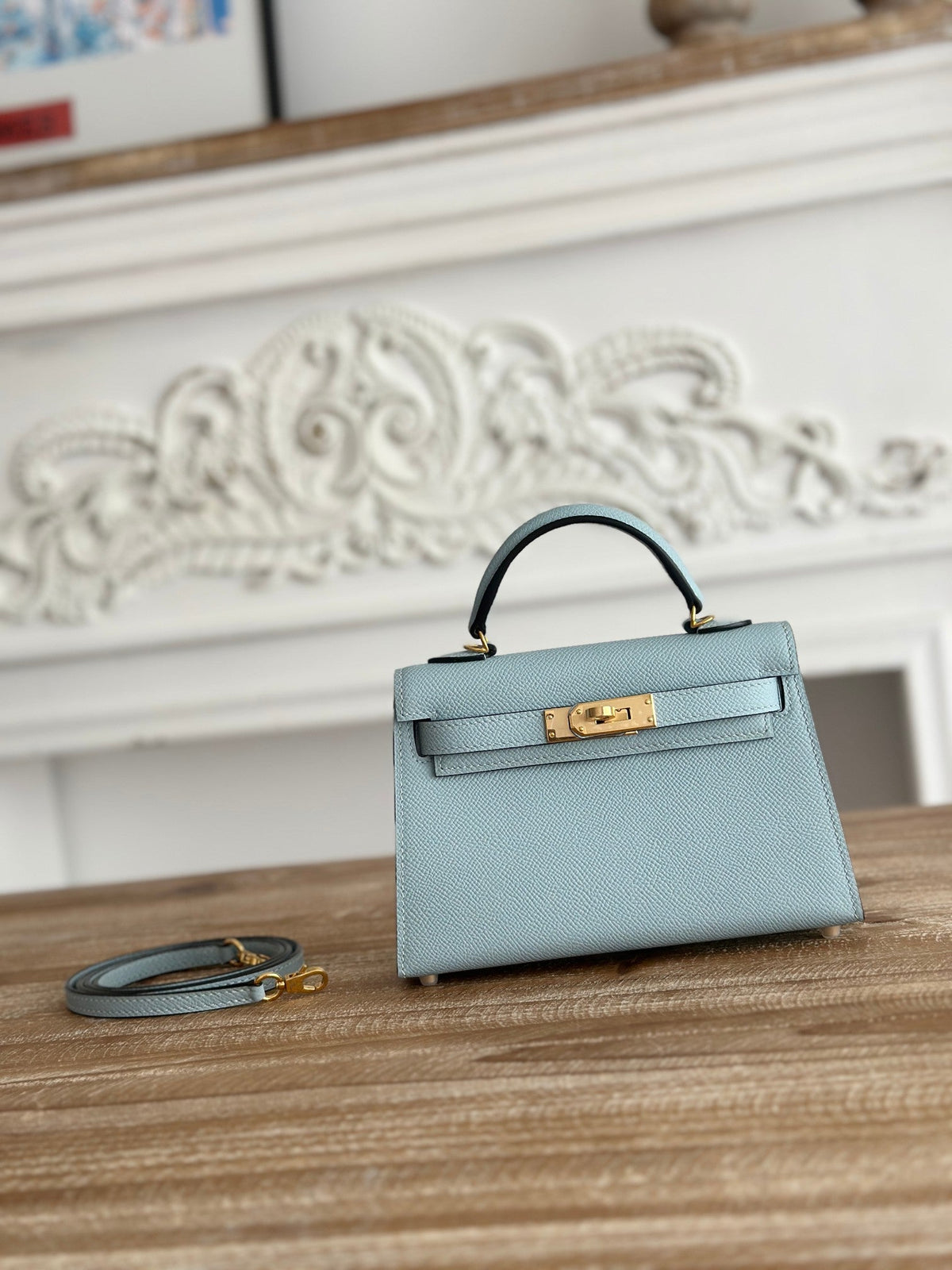 High-end Hermes 2026 Mini Kelly II 19cm Bag Epsom Leather 2