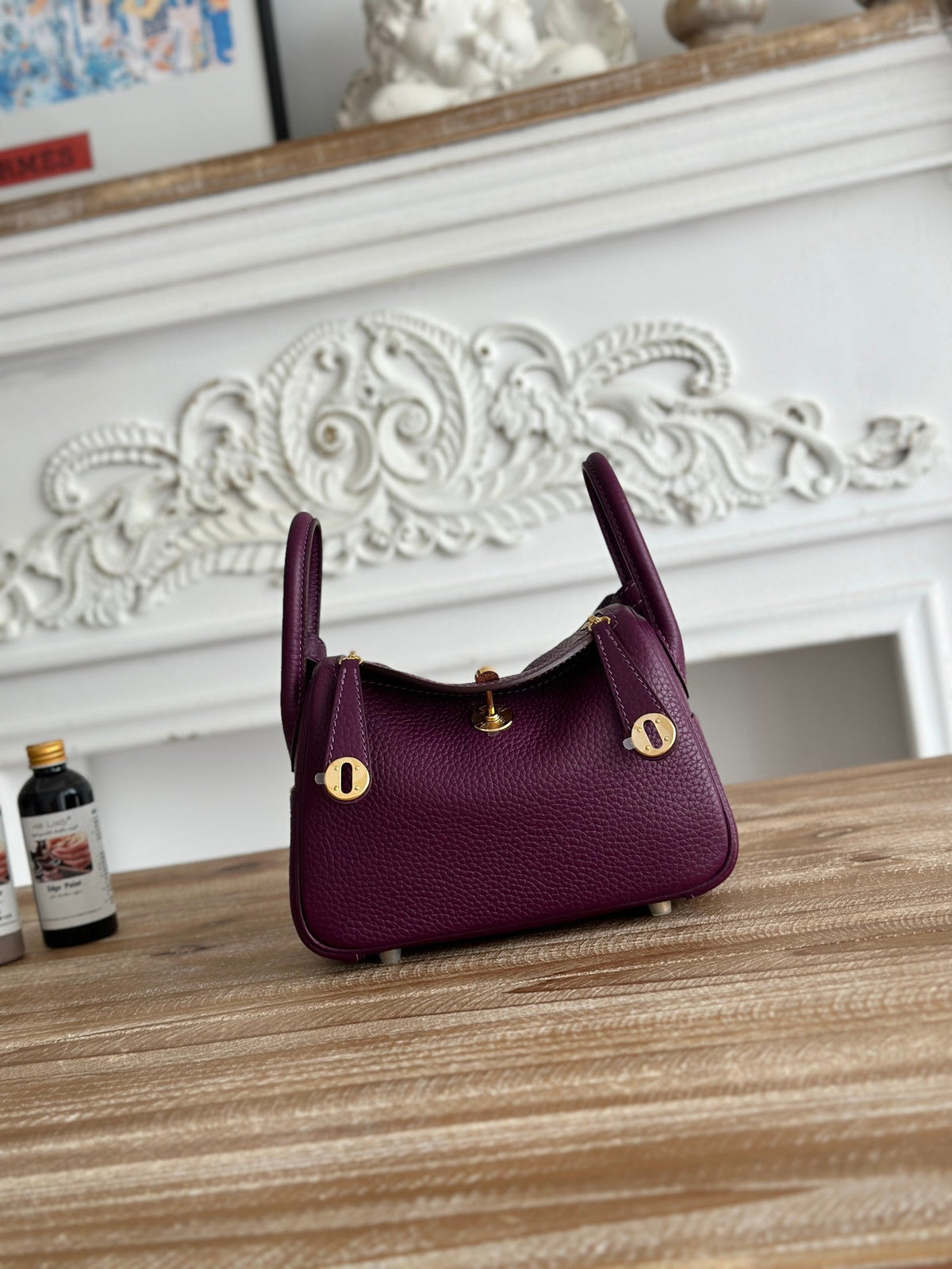 High-end Hermes 2026 Lindy Bag 19cm Togo Leather 3