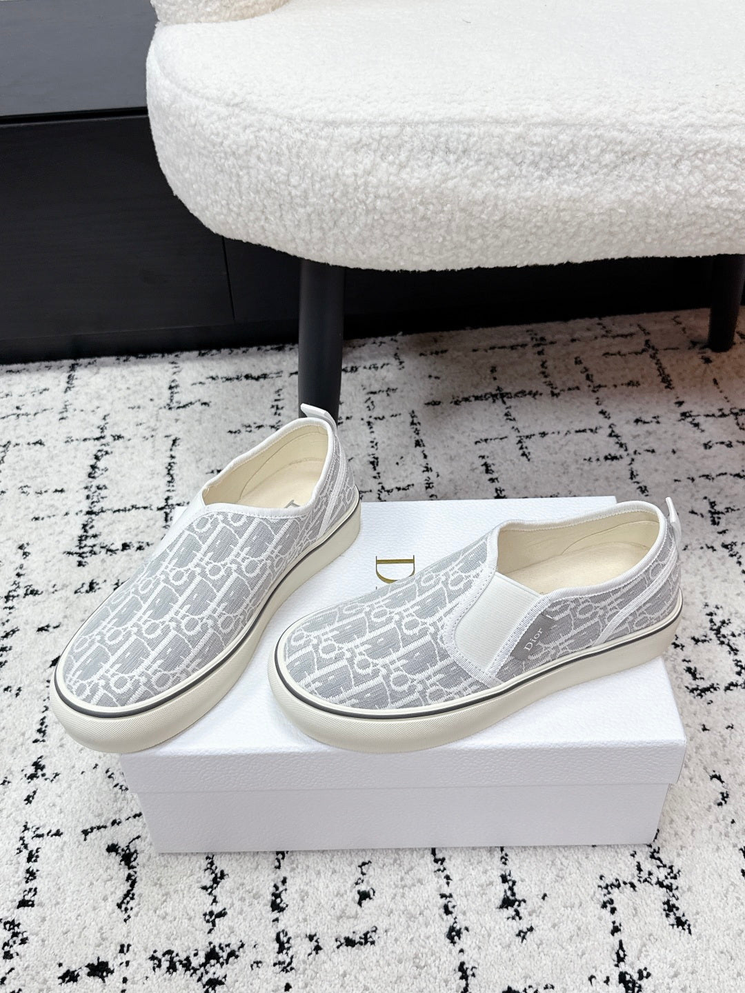 Dior 2026 Monogram Slip-on Loafers Cloth 954991