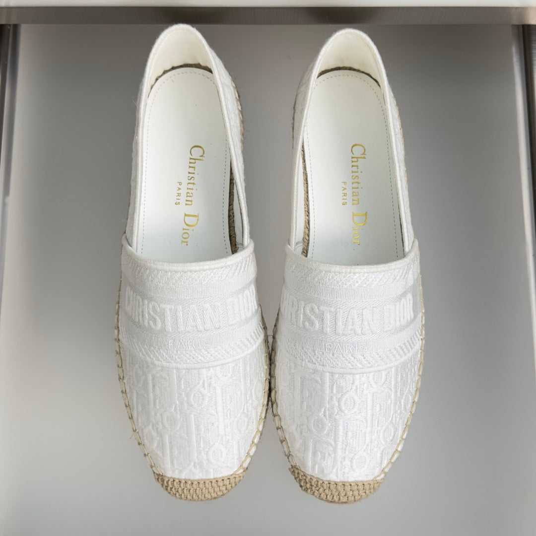 Dior 2026 Granville Espadrille Loafers Fabric Leather 972438