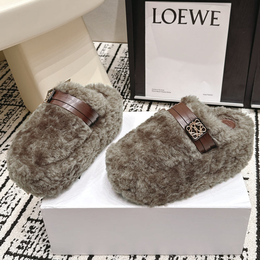 Loewe 2026 Thick-Soled Boken Mule Wool 138042