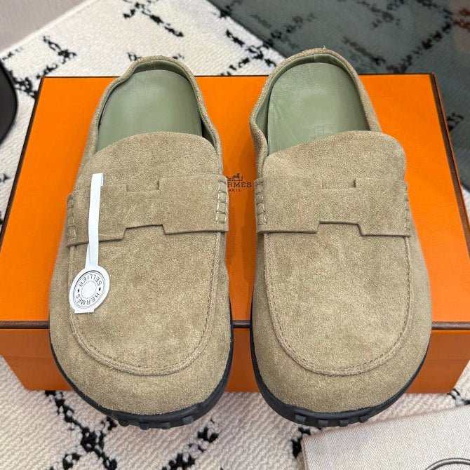 Hermes 2026 Mix Flat Mule Suede 179499