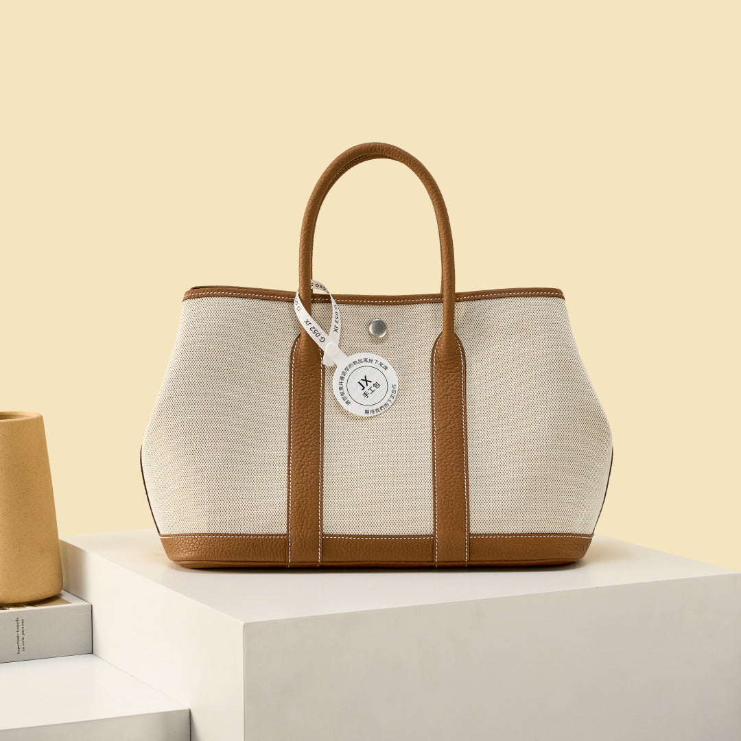 High-end Hermes 2026 Garden Party 30cm Bag Dutch Leather Canvas