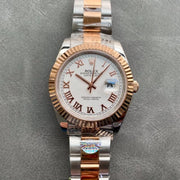 DATEJUST II GOLD STEEL WHITE DIAL ARABIC NUMERALS OYSTER BRACELET